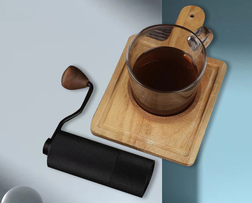 Broyeur de café noir en aluminium de poignée d'acier inoxydable With Burr