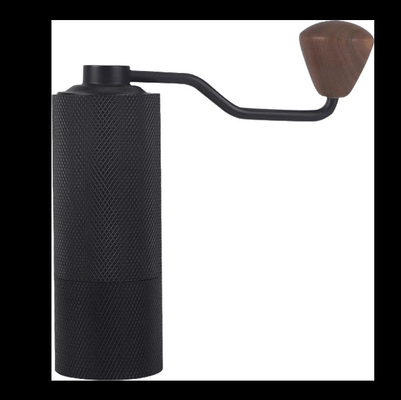 Broyeur de café noir en aluminium de poignée d'acier inoxydable With Burr