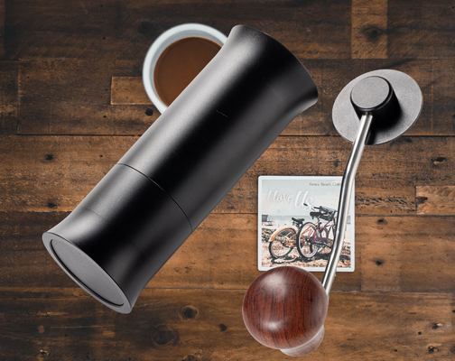 Broyeur de café conique de manivelle de Burr Wood Single Dose Manual Machine
