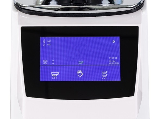 Écran tactile moulin à café commercial 550W Puissance Voltage personnalisé alliage d'aluminium/ABS 64mm Disque de meulage